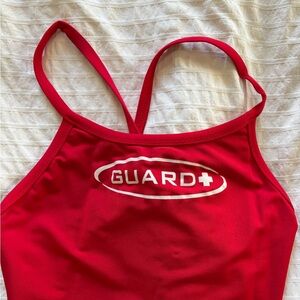 TYR Red/Navy Reversible Guard Swimsuit